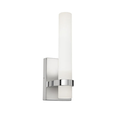 AFX Lighting Miami 1 Light Sconce, Polished Chrome/White