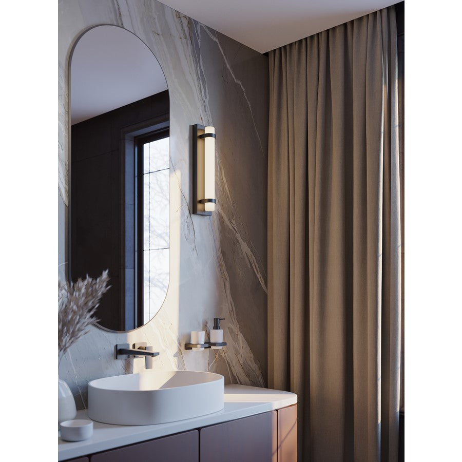 AFX Lighting Miami 1 Light 18" Vanity, Black/White