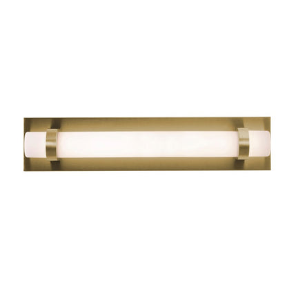 AFX Lighting Miami 1 Light 18" Vanity, Antique Brass/White - MIAV1804LAJUDLB