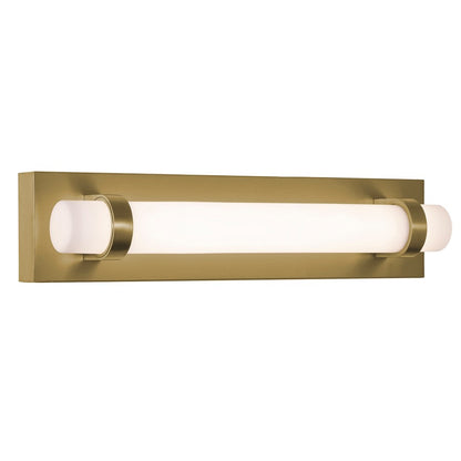AFX Lighting Miami 1 Light 18" Vanity, Antique Brass/White