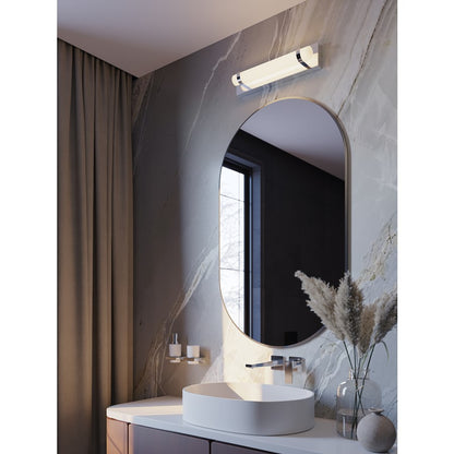 AFX Lighting Miami 1 Light 18" Vanity, Polished Chrome/White