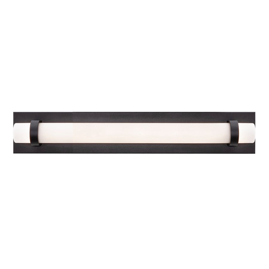 AFX Lighting Miami 1 Light 24" Vanity, Black/White - MIAV2404LAJUDBK