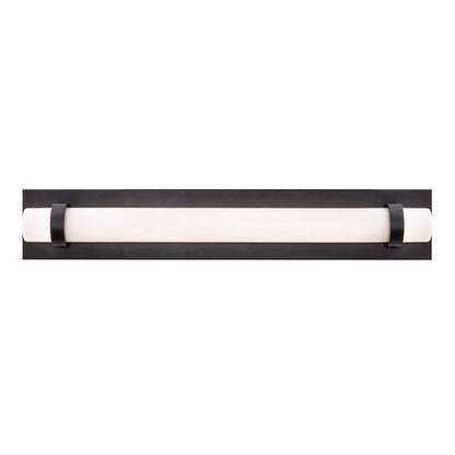 AFX Lighting Miami 1 Light 24" Vanity, Black/White - MIAV2404LAJUDBK