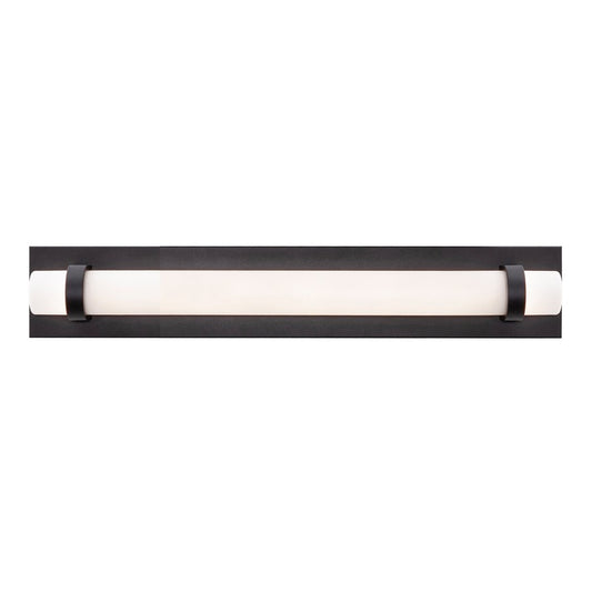 AFX Lighting Miami 1 Light 24" Vanity, Black/White - MIAV2404LAJUDBK