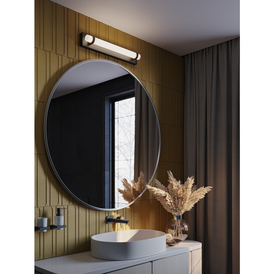 AFX Lighting Miami 1 Light 24" Vanity, Black/White