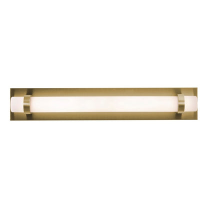 AFX Lighting Miami 1 Light 24" Vanity, Antique Brass/White - MIAV2404LAJUDLB