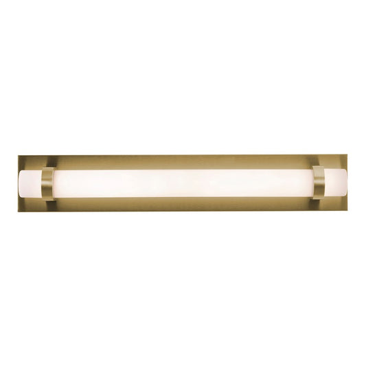 AFX Lighting Miami 1 Light 24" Vanity, Antique Brass/White - MIAV2404LAJUDLB