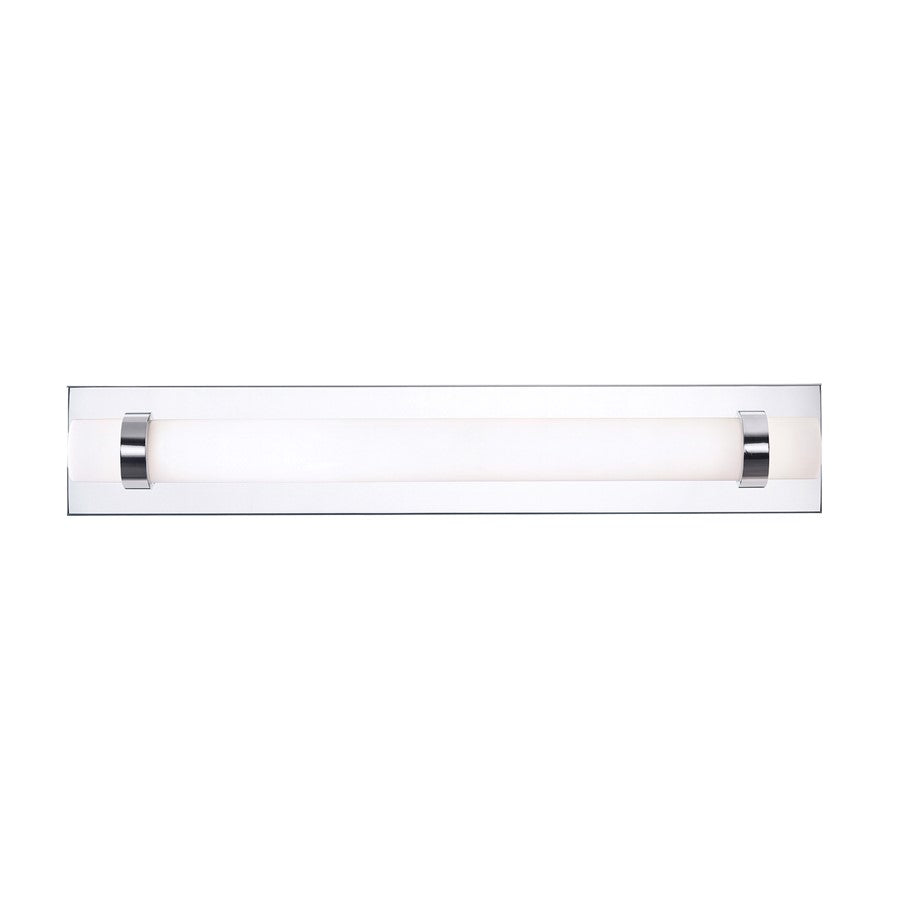 AFX Lighting Miami 1 Light 24" Vanity, Polished Chrome/White - MIAV2404LAJUDPC