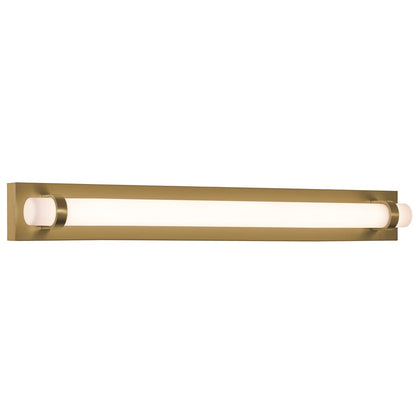 AFX Lighting Miami 1 Light 36" Vanity, Antique Brass/White