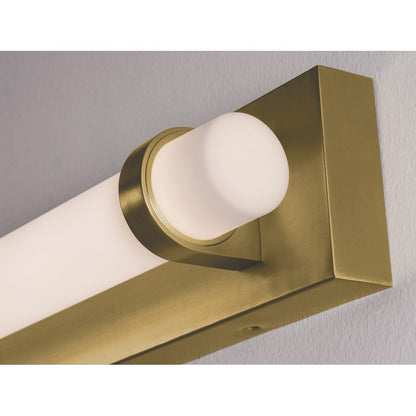 AFX Lighting Miami 1 Light 36" Vanity, Antique Brass/White