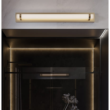 AFX Lighting Miami 1 Light 36" Vanity, Antique Brass/White