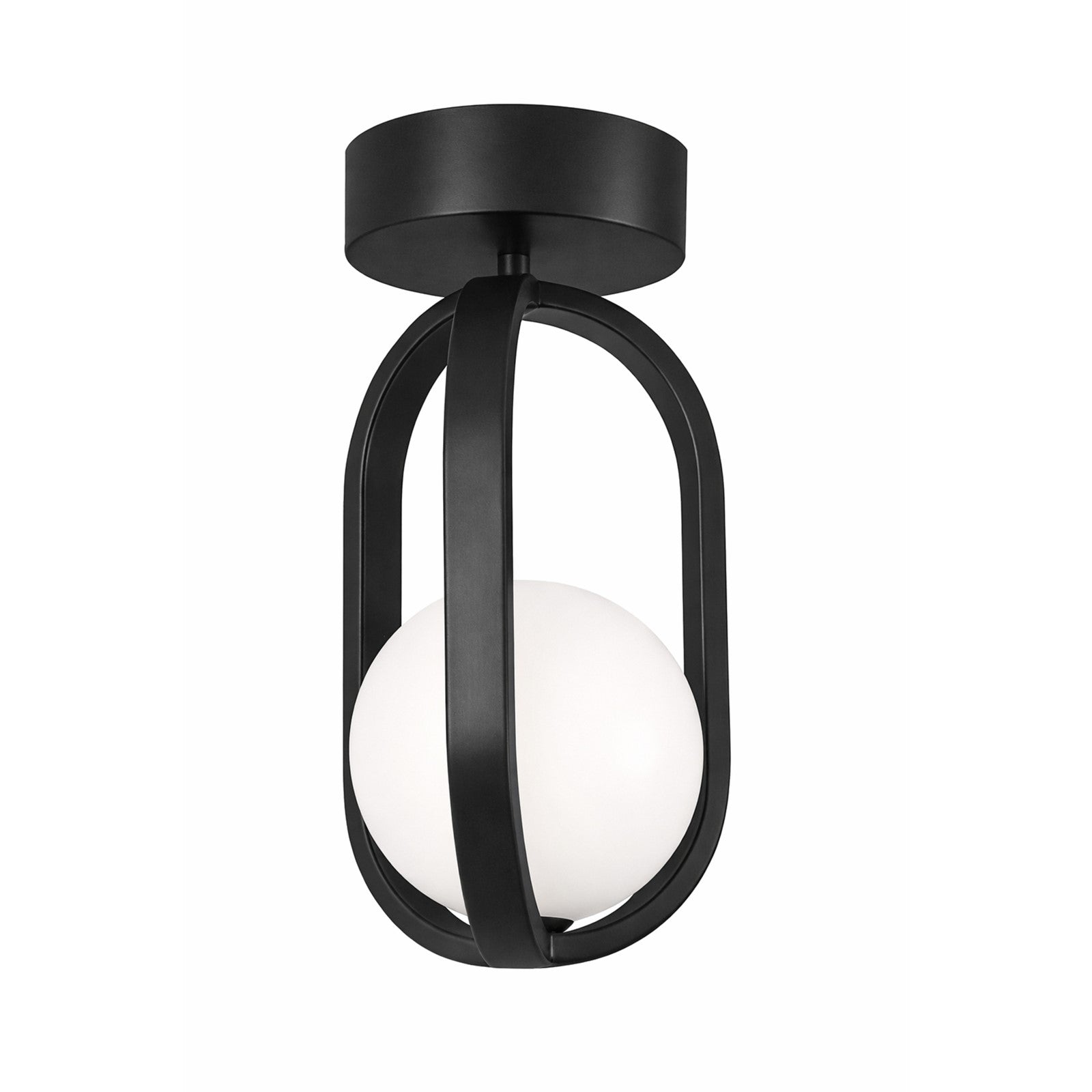 AFX Lighting Milan 7'' 1Lt LED Flush Mount, Black/White