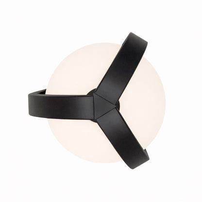 AFX Lighting Milan 7'' 1Lt LED Flush Mount, Black/White