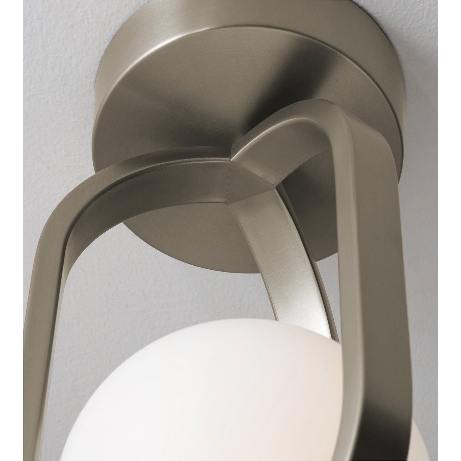 AFX Lighting Milan 7'' 1Lt LED Flush Mount, Satin Nickel/White