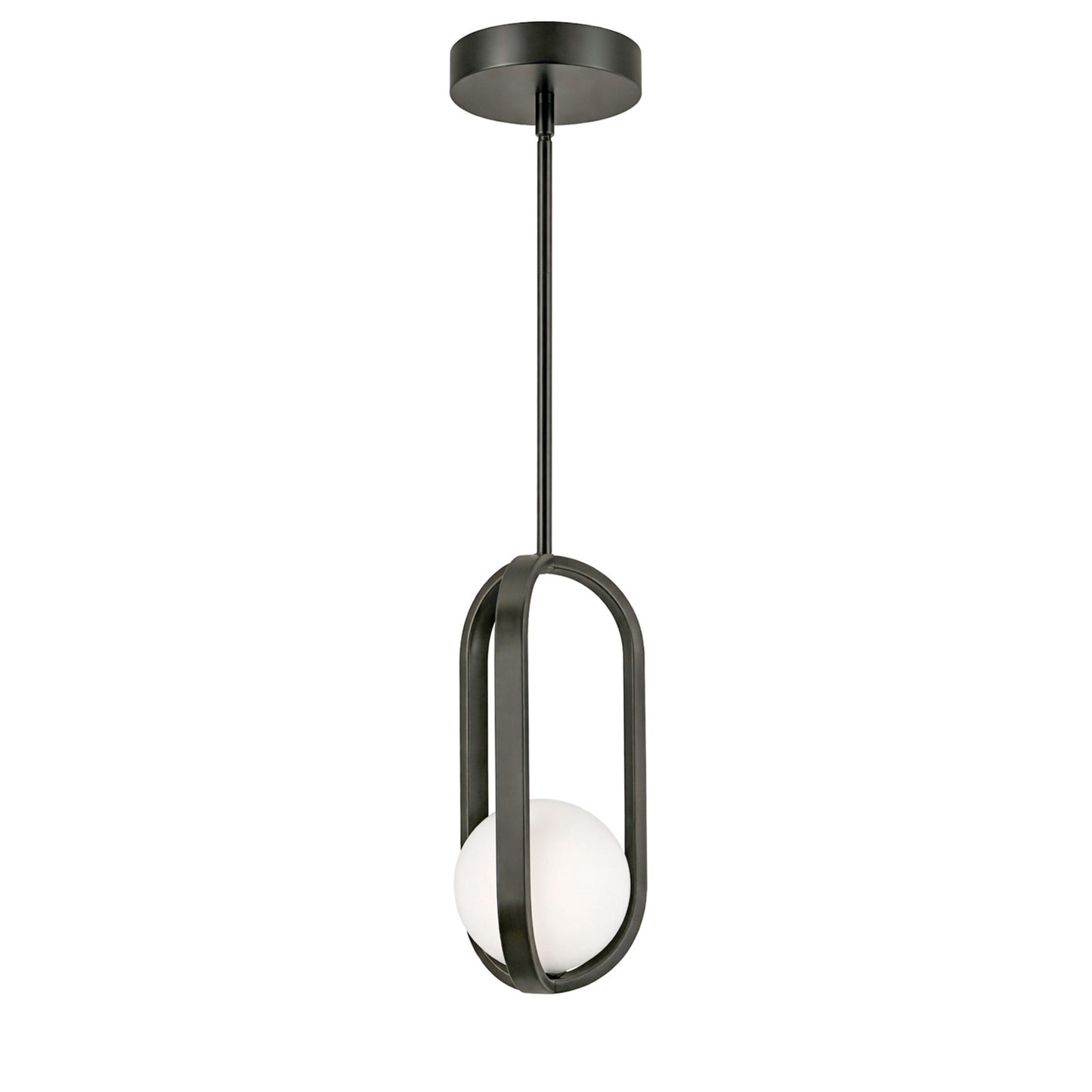 AFX Lighting Milan 7'' 1Lt LED Pendant, Black/White