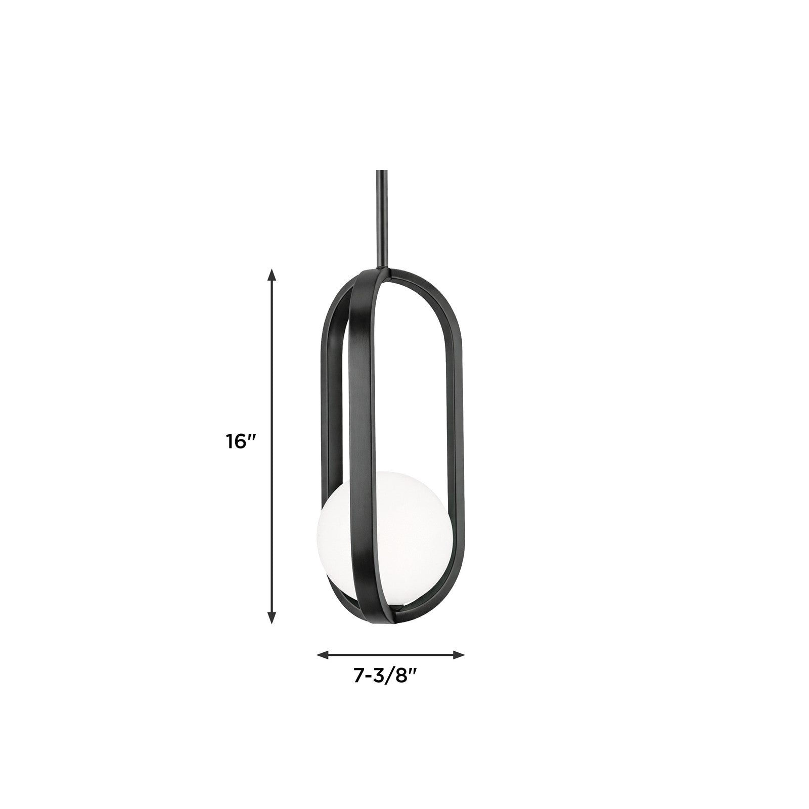 AFX Lighting Milan 7'' 1Lt LED Pendant, Light Antique Brass/Wht