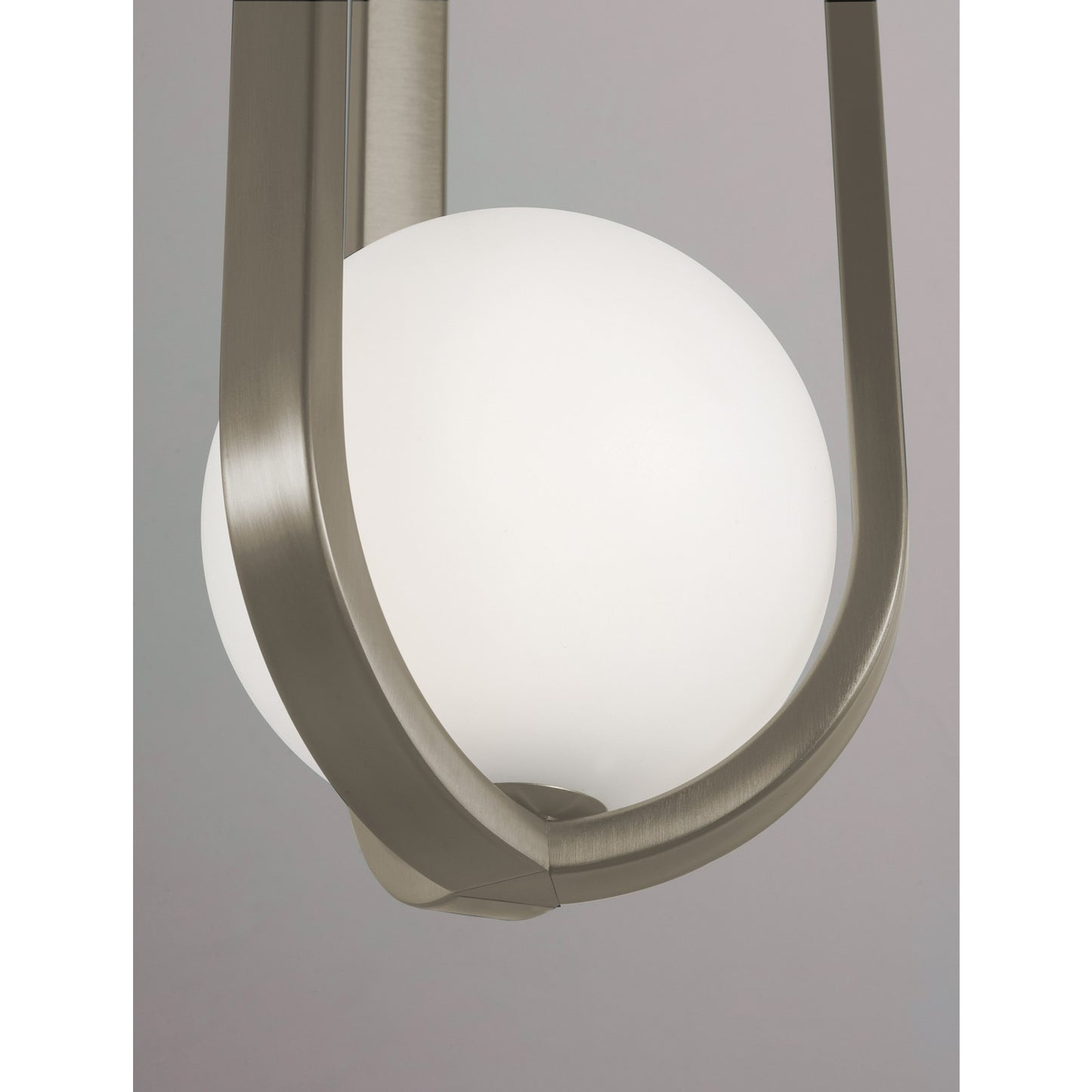 AFX Lighting Milan 7'' 1Lt LED Pendant, Satin Nickel/White