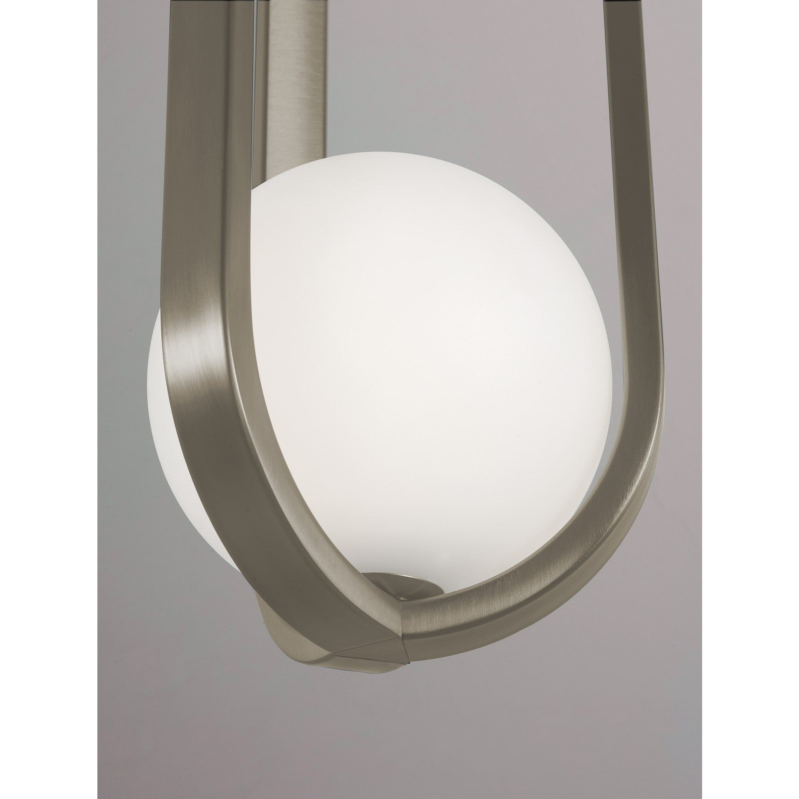 AFX Lighting Milan 7'' 1Lt LED Pendant, Satin Nickel/White