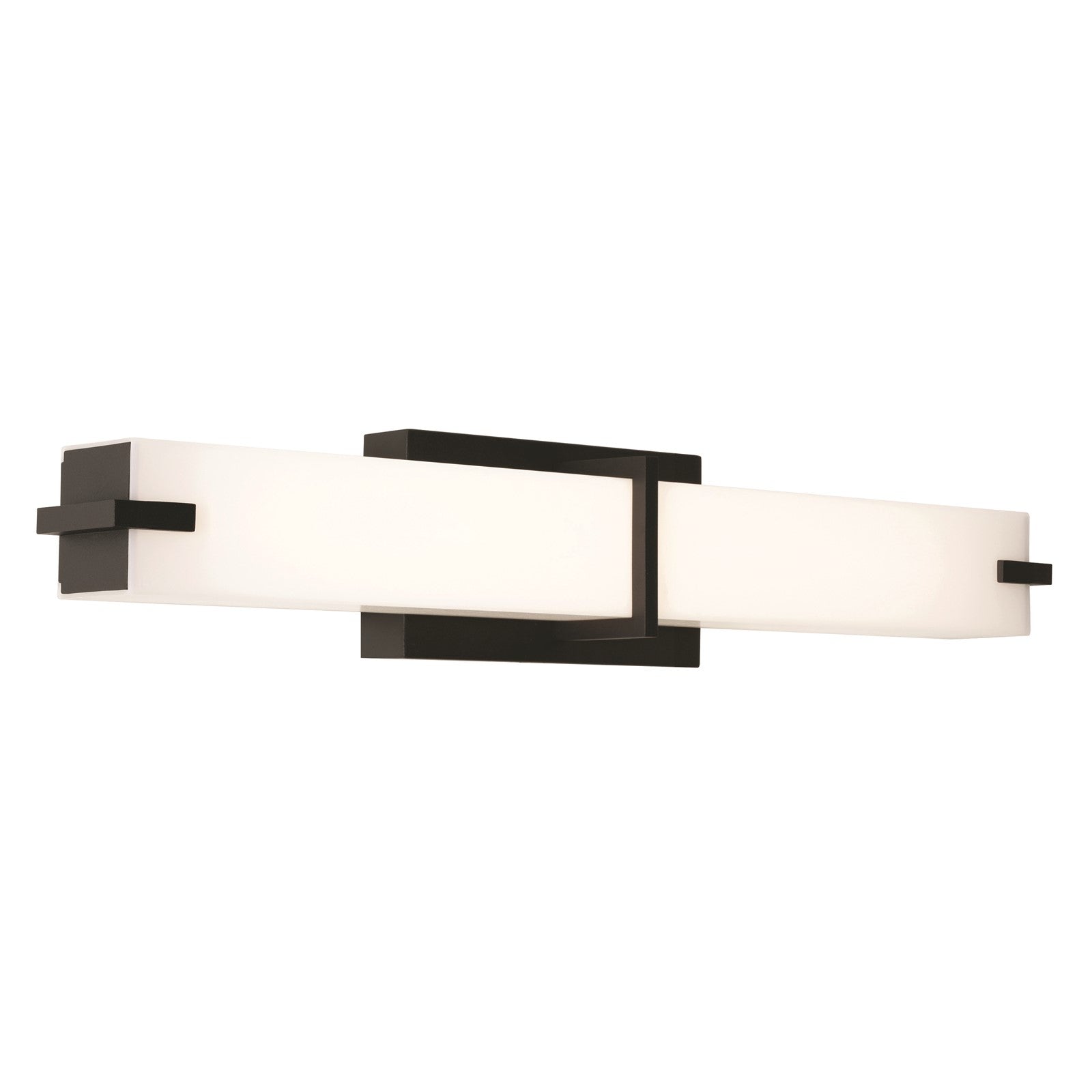 AFX Lighting Miller 1 Light 24" Vanity Light, Black/White