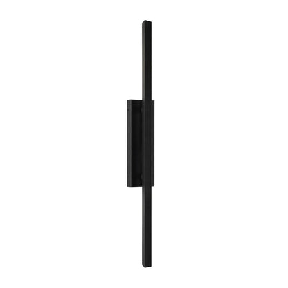 AFX Mono 50in LED Outdoor Wall Sconce | Modern Black Aluminum and White Acrylic | Patio & Exterior Wall | 1300 Lumens, 5-CCT | Model MNOW0550LAJUDBK