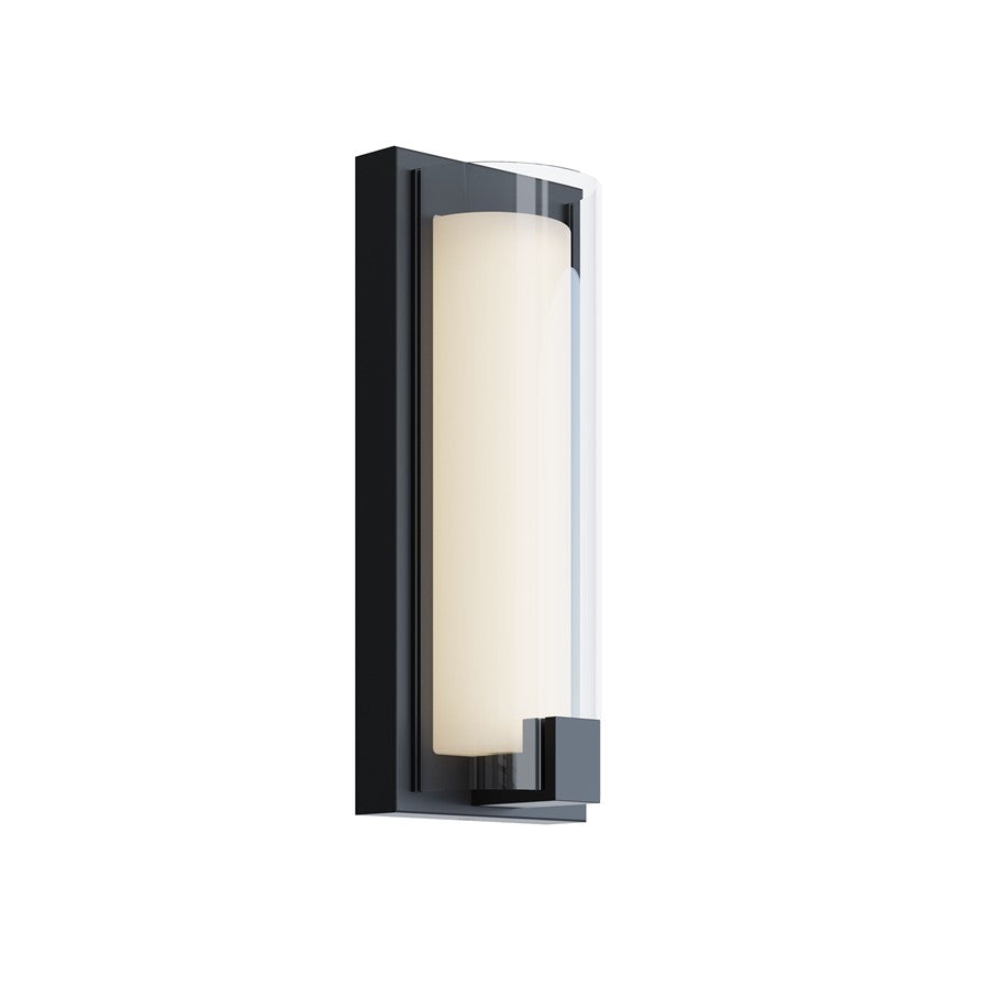 AFX Lighting Mesa 1 Light Sconce, Black/Clear, White - MSAS0512LAJUDBK