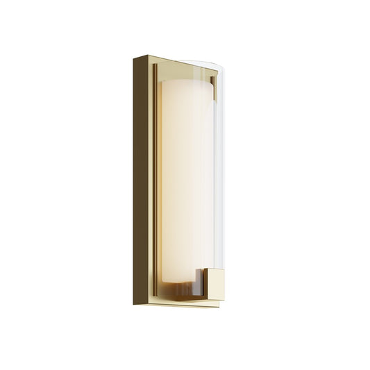AFX Lighting Mesa 1 Light Sconce, Antique Brass/Clear, White - MSAS0512LAJUDLB
