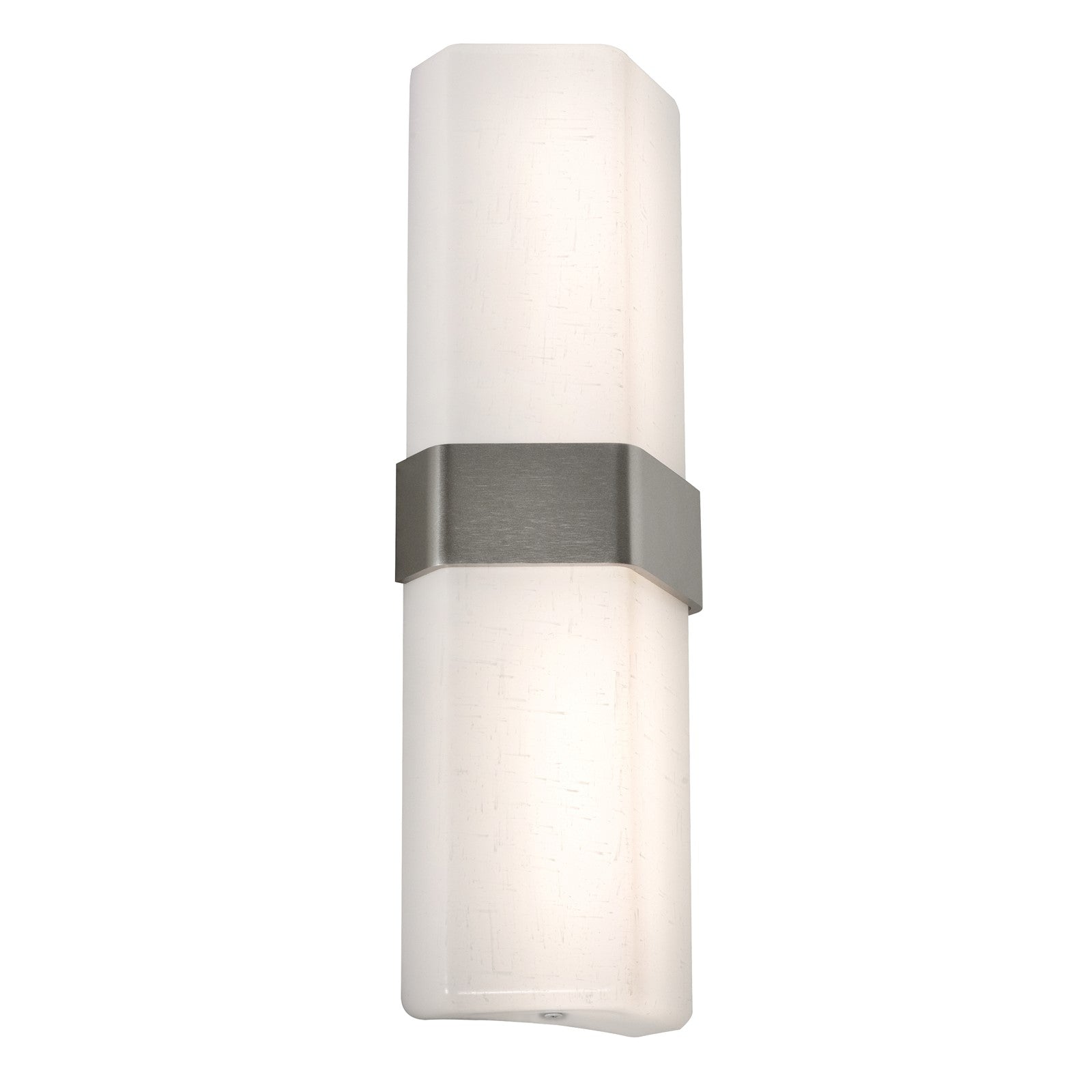 AFX Lighting Naples 1 Light 5" Wall Sconce, Satin Nickel/White