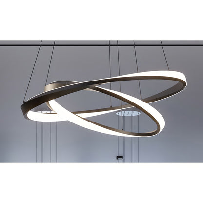AFX Lighting Oberon 2 Light 40'' LED Pendant, Black/White