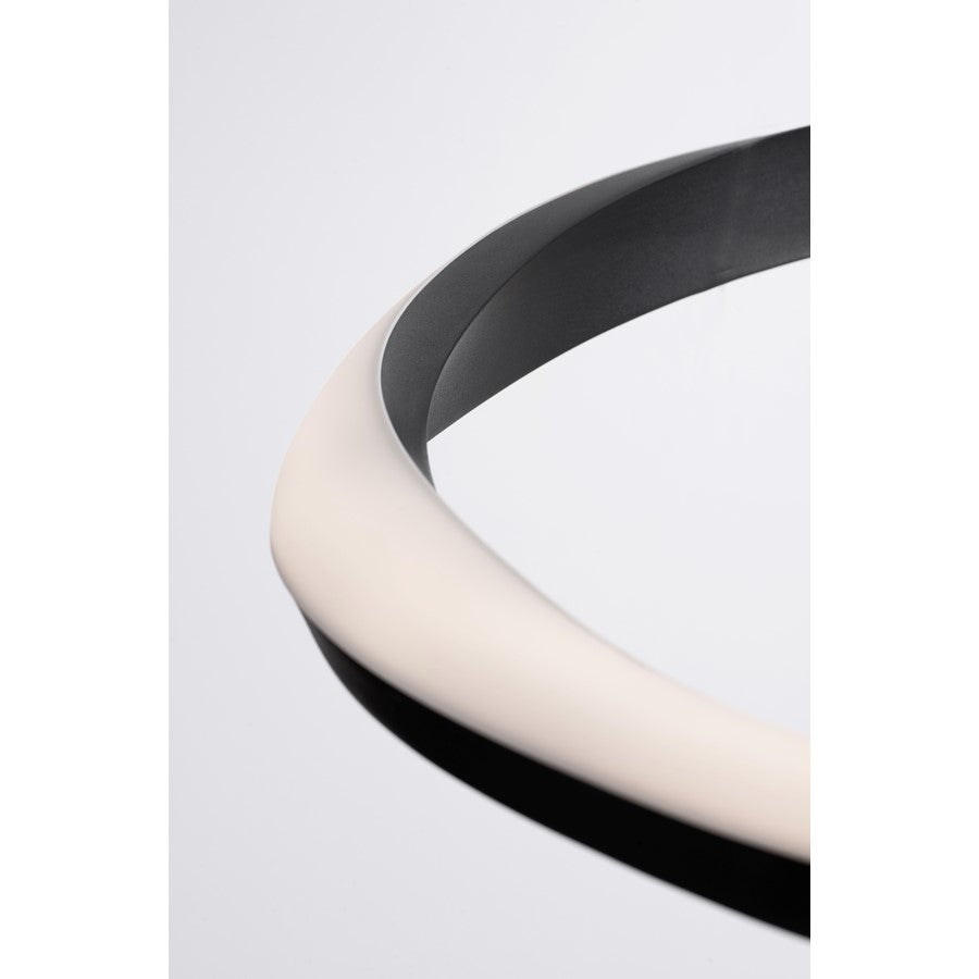 AFX Lighting Oberon 1 Light 40'' LED Pendant, Black/White