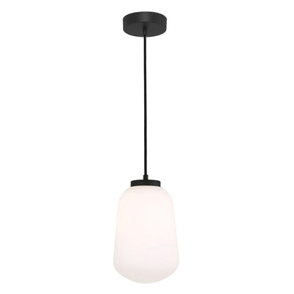 AFX Lighting Olivia 1Lt 7" LED Pendant, Black/White