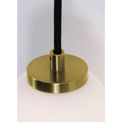 AFX Lighting Olivia 1Lt 7" LED Pendant, Antique Brass/White