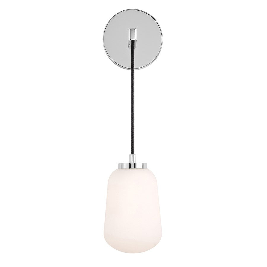 AFX Lighting Olivia 1Lt 7" LED Pendant, Chrome/White