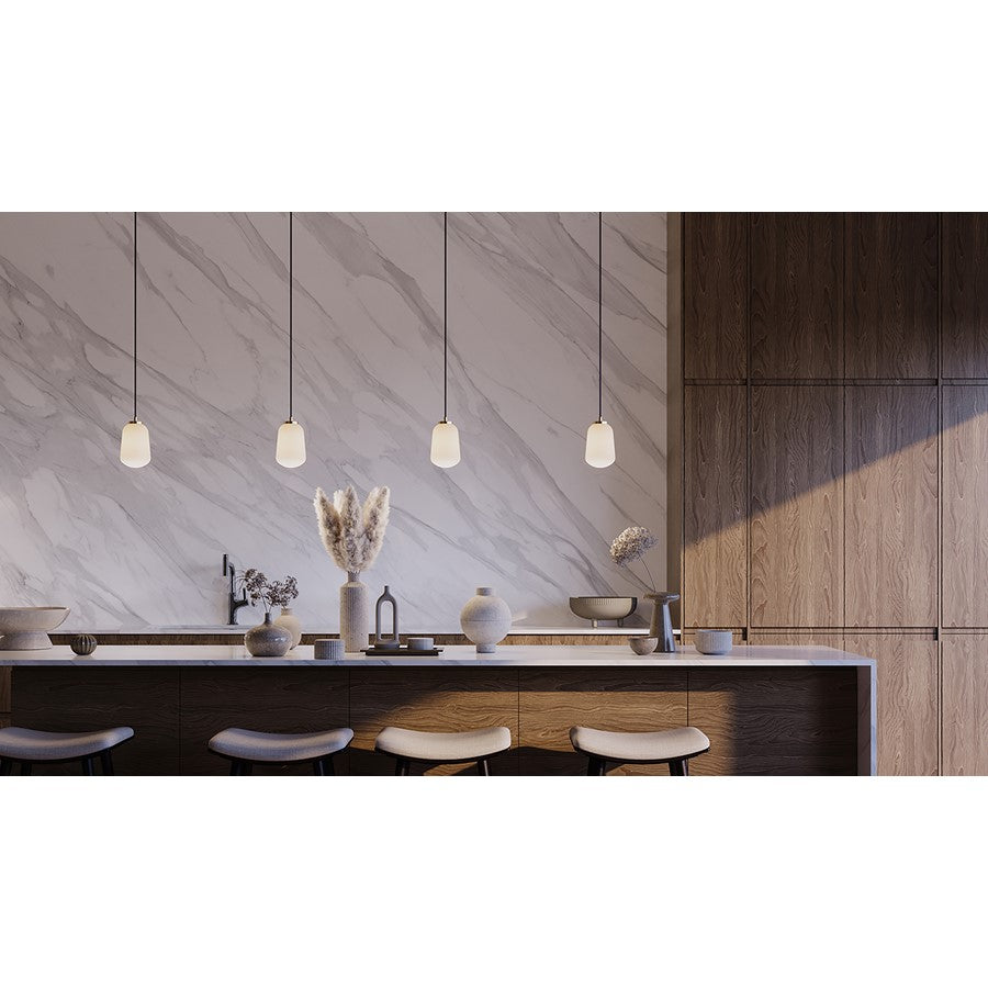 AFX Lighting Olivia 1Lt 7" LED Pendant, Chrome/White