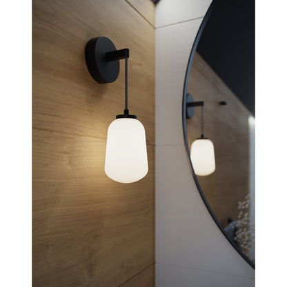 AFX Lighting Olivia 1Lt 14" LED Wall Sconce, Black/White