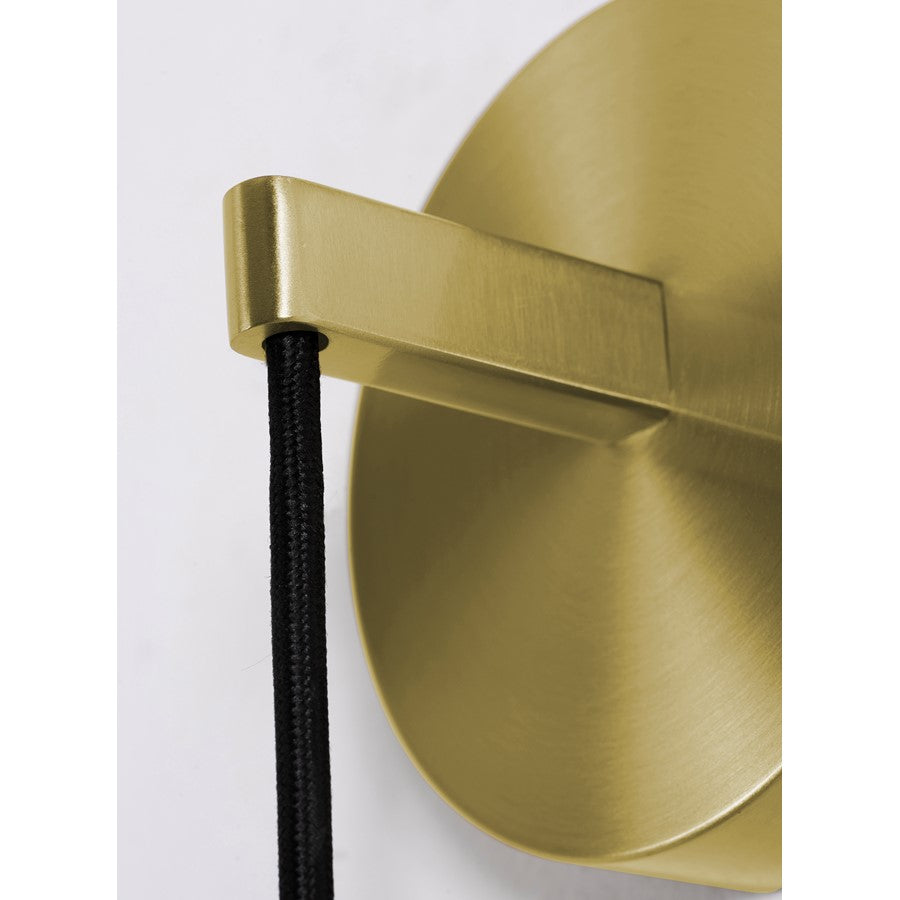 AFX Lighting Olivia 1Lt 14" LED Wall Sconce, Brass/White