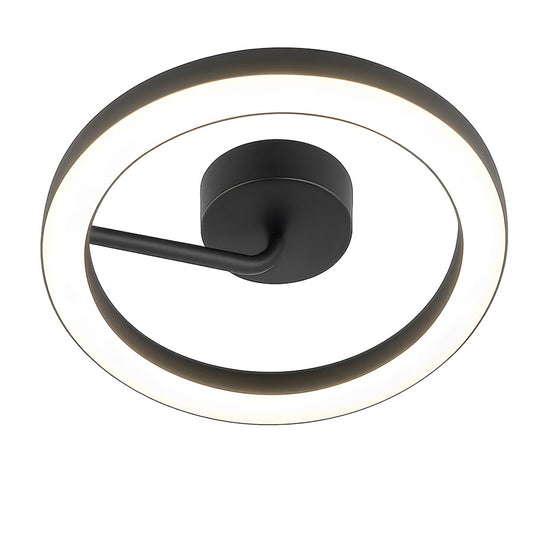 AFX Lighting One 1Lt 18" LED Flush Mount, Black/White - ONEF18LAJUDBK