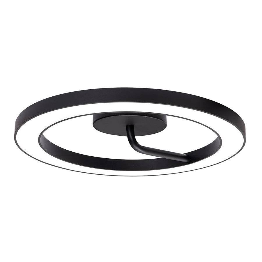 AFX Lighting One 1Lt 18" LED Flush Mount, Black/White