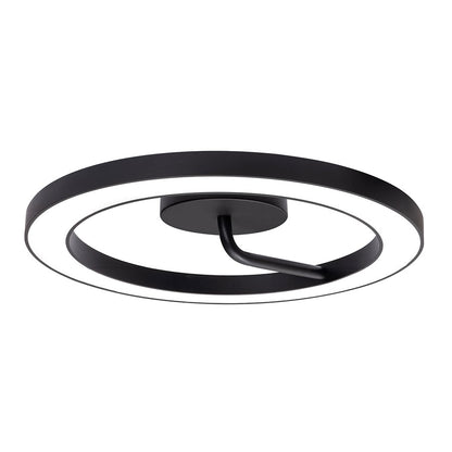 AFX Lighting One 1Lt 18" LED Flush Mount, Black/White