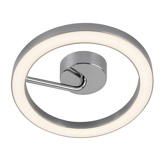 AFX Lighting One 1Lt 18" LED Flush Mount, Chrome/White - ONEF18LAJUDPC