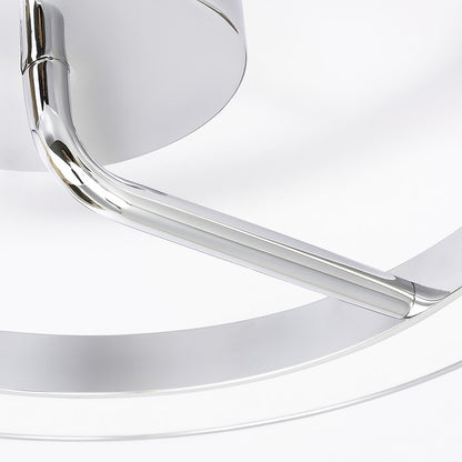 AFX Lighting One 1Lt 18" LED Flush Mount, Chrome/White
