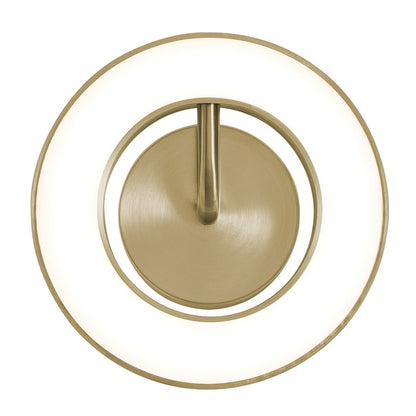 AFX Lighting One 1Lt 10" LED Wall Sconce, Antique Brass/White