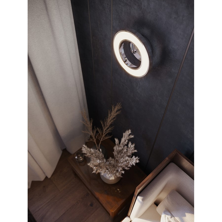 AFX Lighting One 1Lt 10" LED Wall Sconce, Chrome/White