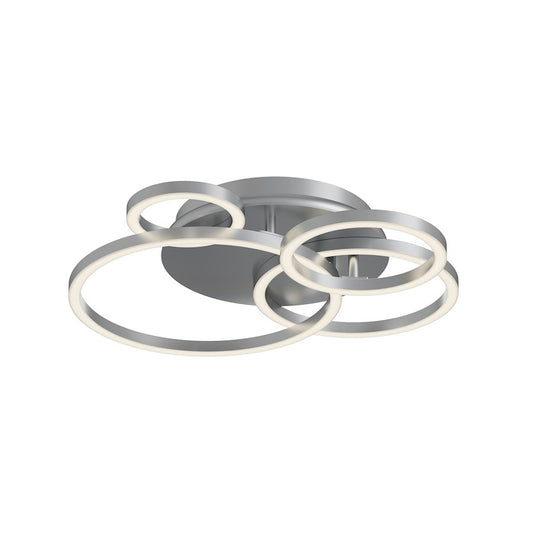 AFX Lighting Orbit 4Lt 18" Semi-Flushmount, Nickel/Frosted - ORBF18LAJD1SN