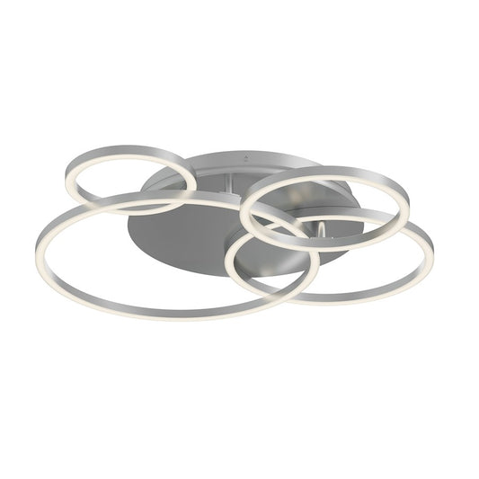 AFX Lighting Orbit 4Lt 24" Semi-Flushmount, Nickel/Frosted - ORBF24LAJD1SN