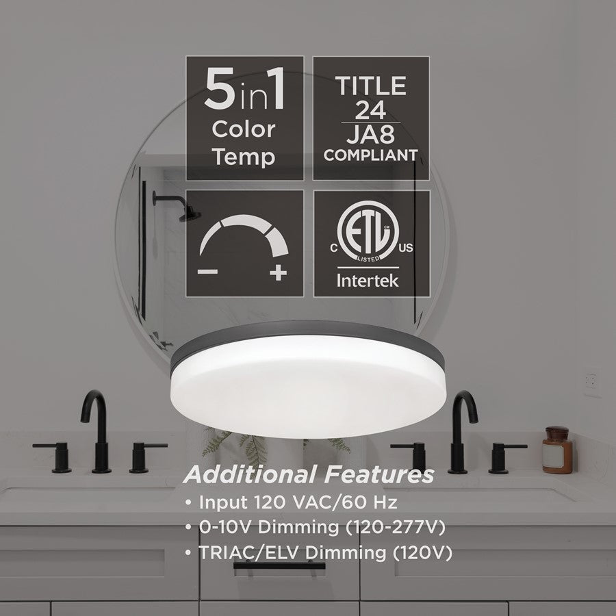 AFX Lighting Oscar 1 Light Flush Mount