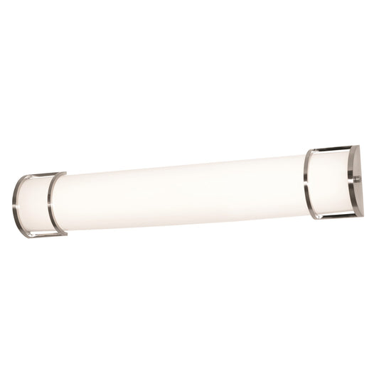 AFX Lighting Pacific 1Lt 24" Vanity Light, Satin Nickel/White