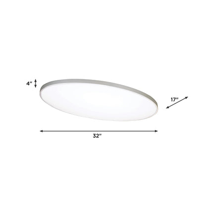 AFX Lighting Ideal 32'' Oval 1Lt LED Flush Mount, Nickel/White