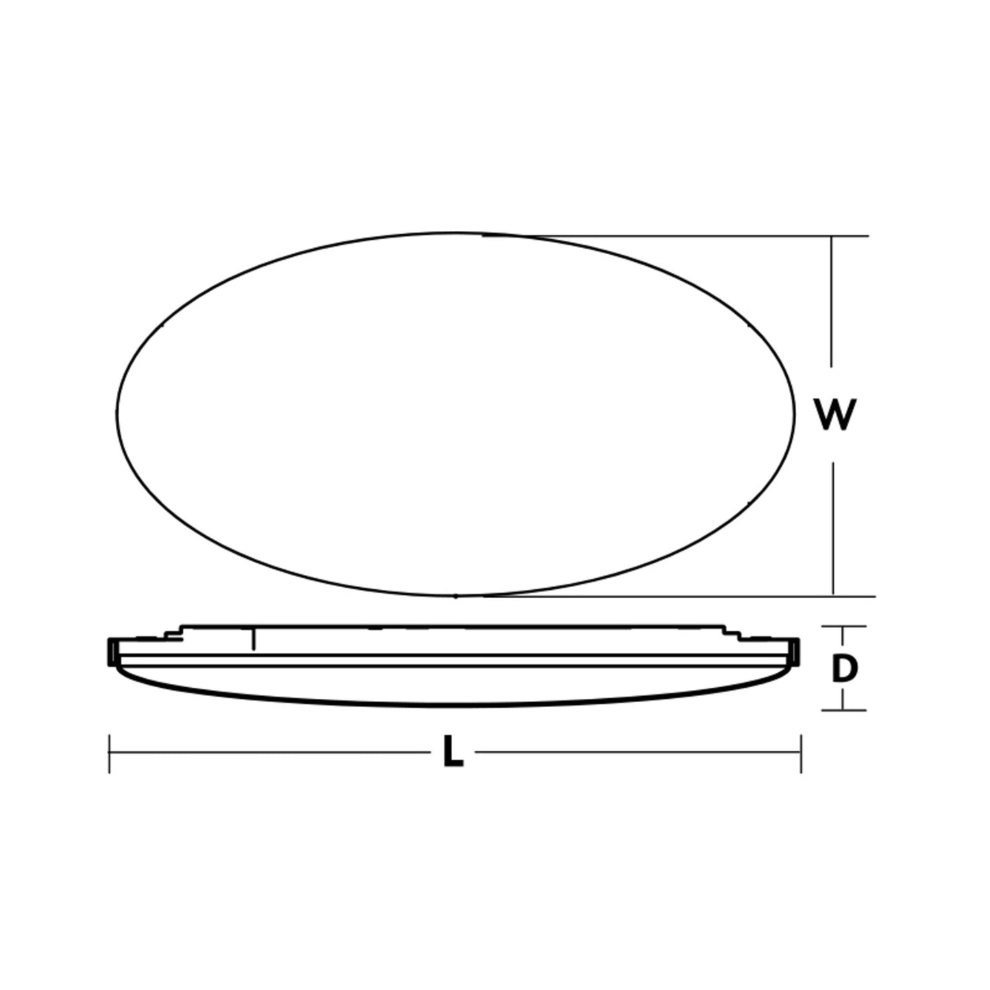 AFX Lighting Ideal 32'' Oval 1Lt LED Flush Mount, Nickel/White