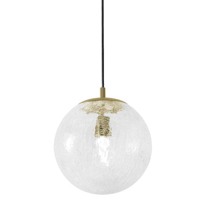AFX Lighting Palla 1Lt 9'' Medium Base Pendant, Brass/Frosted - PLAP09MBLB