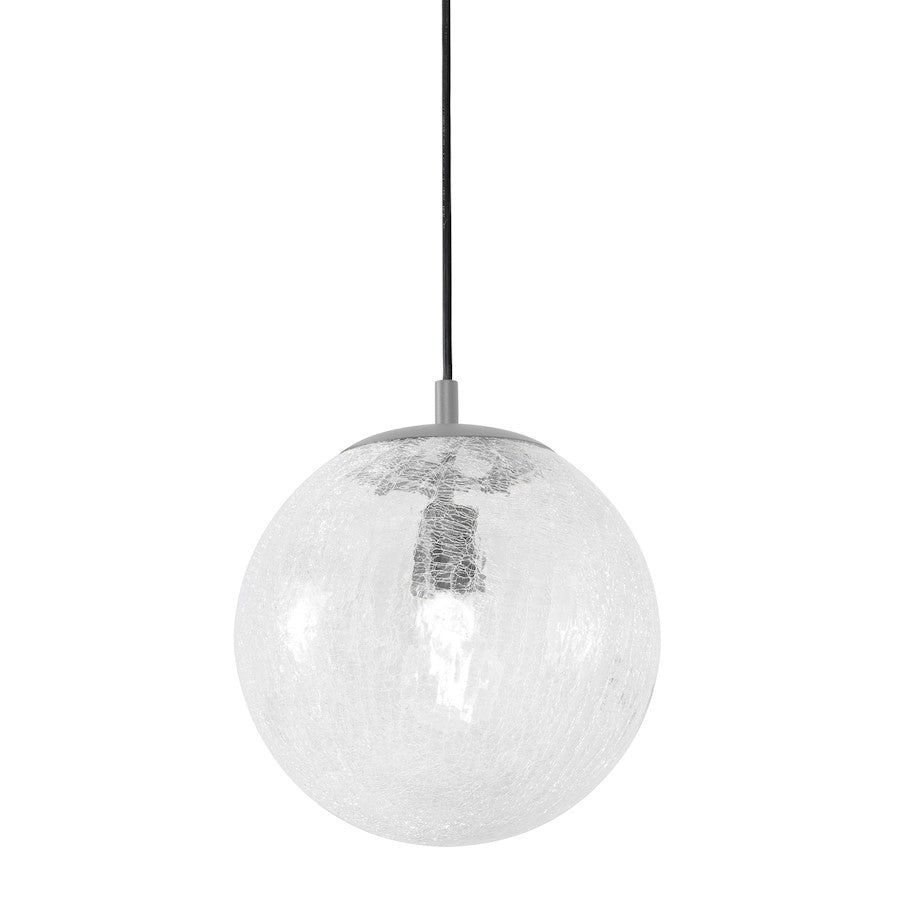 AFX Lighting Palla 1Lt 9'' Medium Base Pendant, Nickel/Frosted - PLAP09MBSN